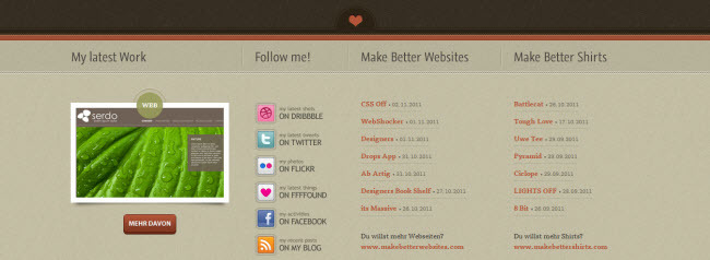 30個(gè)漂亮的頁(yè)腳網(wǎng)頁(yè)設(shè)計(jì)(2) 提升用戶體驗(yàn)與視覺(jué)美感